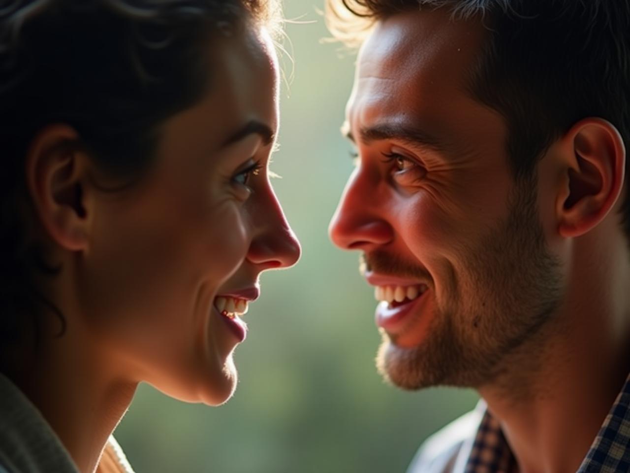 A close-up image of two people having a deep conversation, emphasizing eye contact and active listening, to illustrate the concept of Third Listening in fundraising.