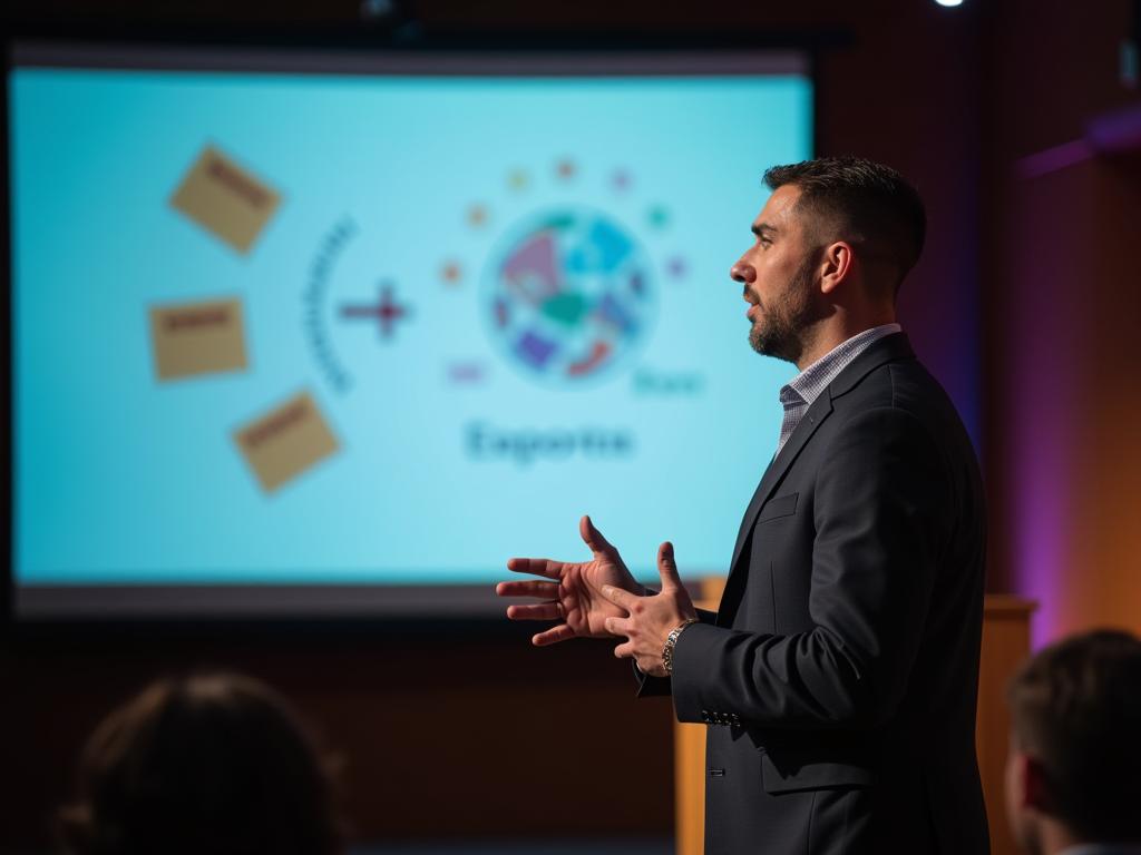 Noam Aviry presenting about fundraising with data-driven methodologies, converting intuition into accurate decision-making.