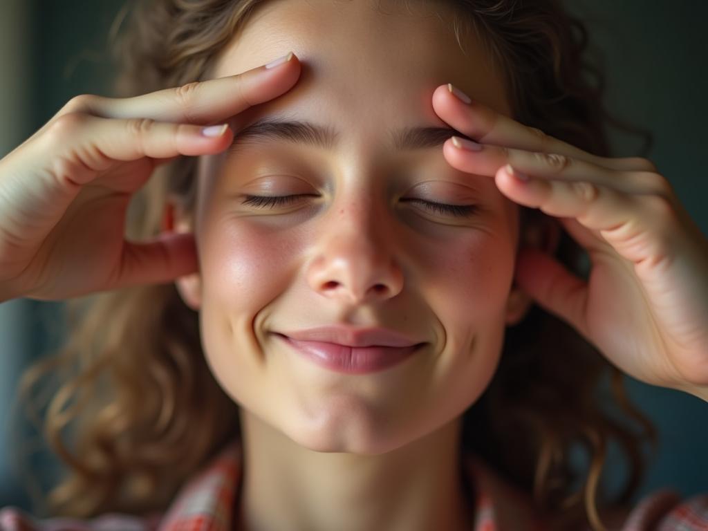 A person closing their eyes, visualizing the positive impact of their donation.