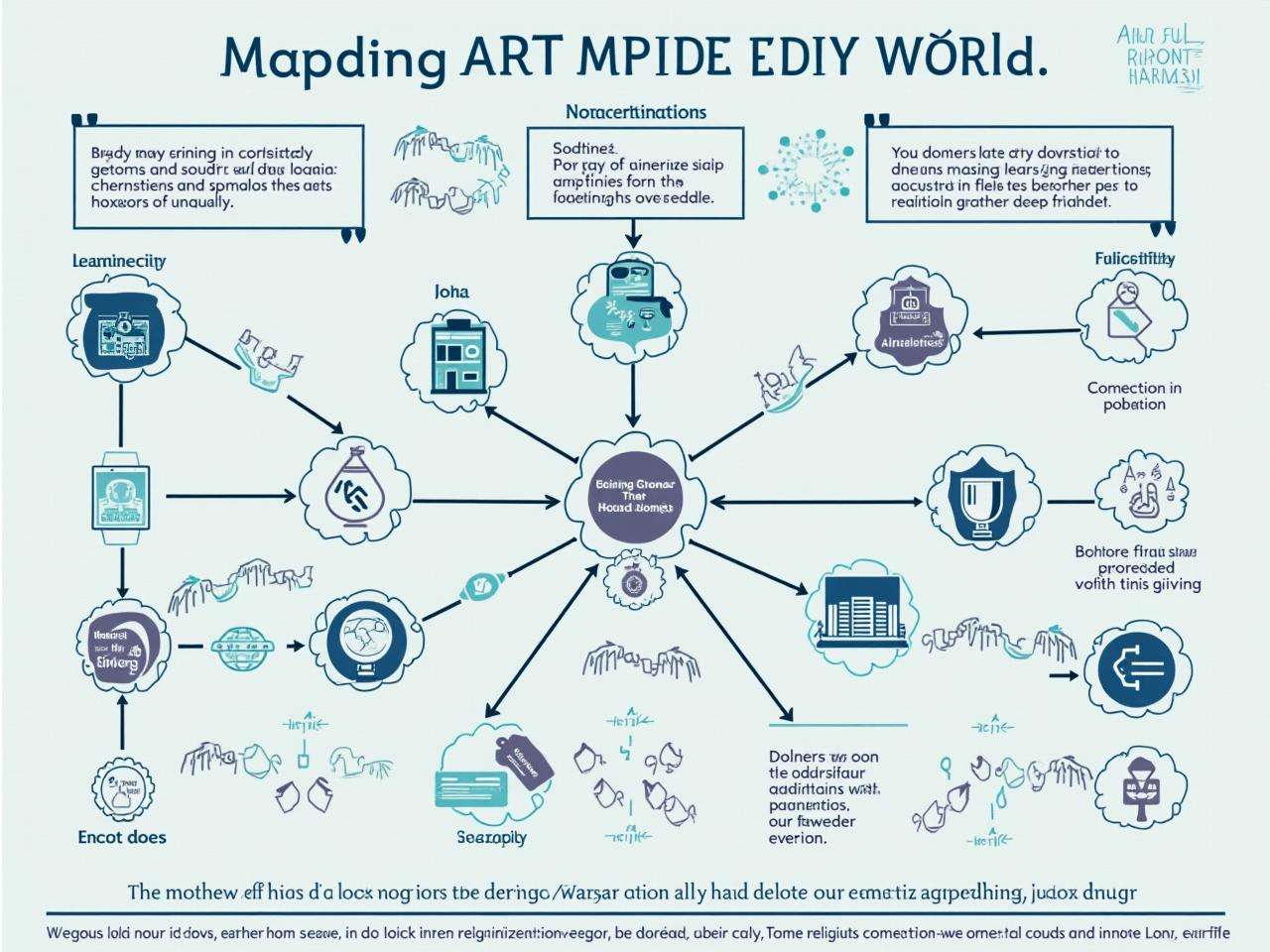 A visual representation of mapping a donors world, showing connections between their values, interests, relationships, and giving patterns. The image should convey a sense of discovery and deep understanding.