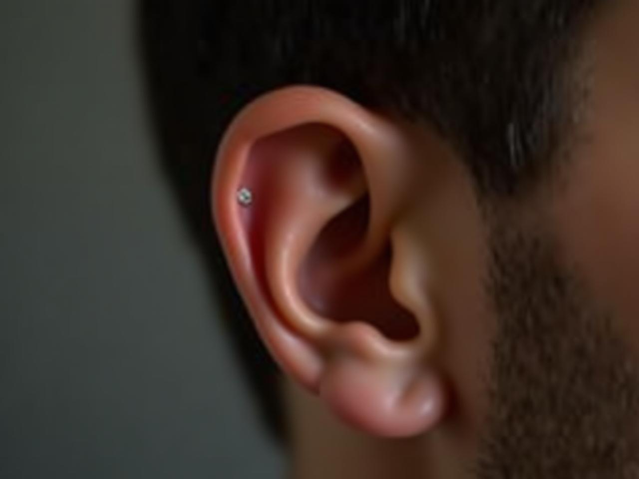 A close-up image of a persons ear with subtle details highlighted, symbolizing deep listening and attention to detail. The background is blurred to emphasize the focus on the act of listening.