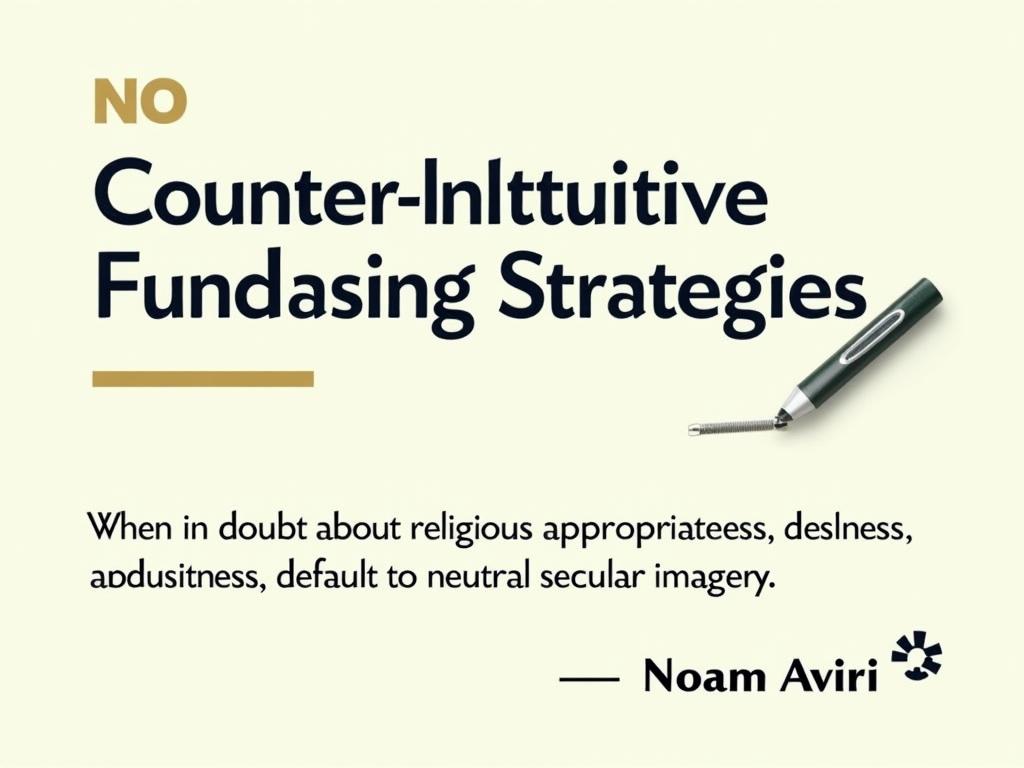 A graphic with the text Counter-Intuitive Fundraising Strategies and Noam Aviris name.