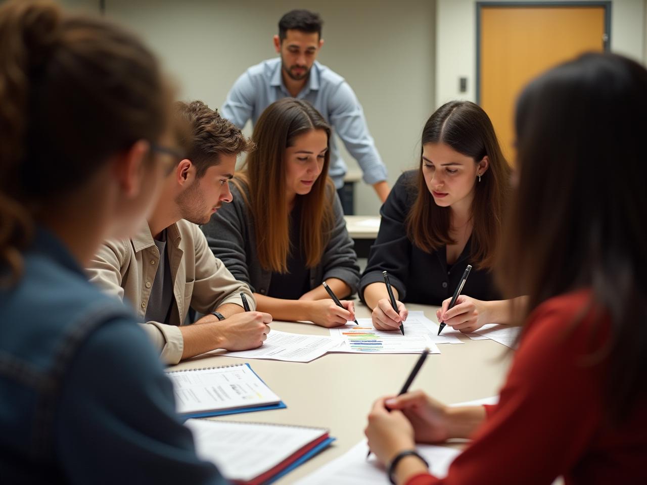 A diverse group of people collaborating around a table, brainstorming ideas for fundraising strategies. The atmosphere is energetic and positive, reflecting the empowerment and sense of possibility discussed in the article.