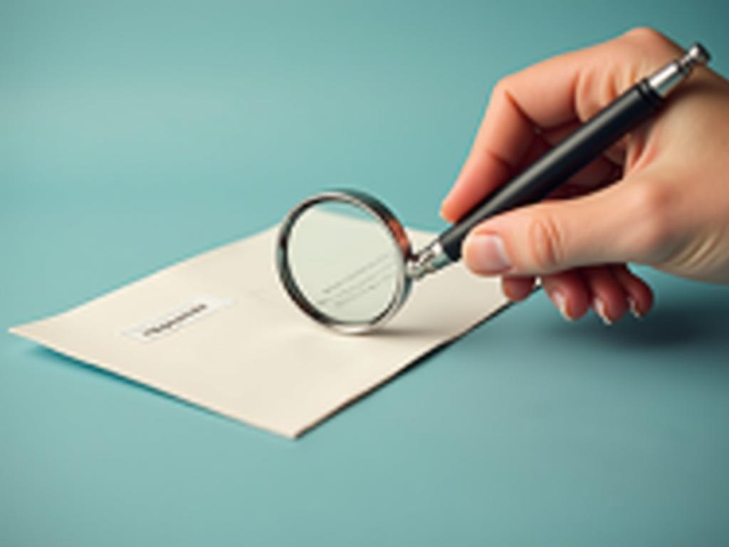 A hand holding a magnifying glass over a letter, symbolizing the deep analysis of donor feedback.