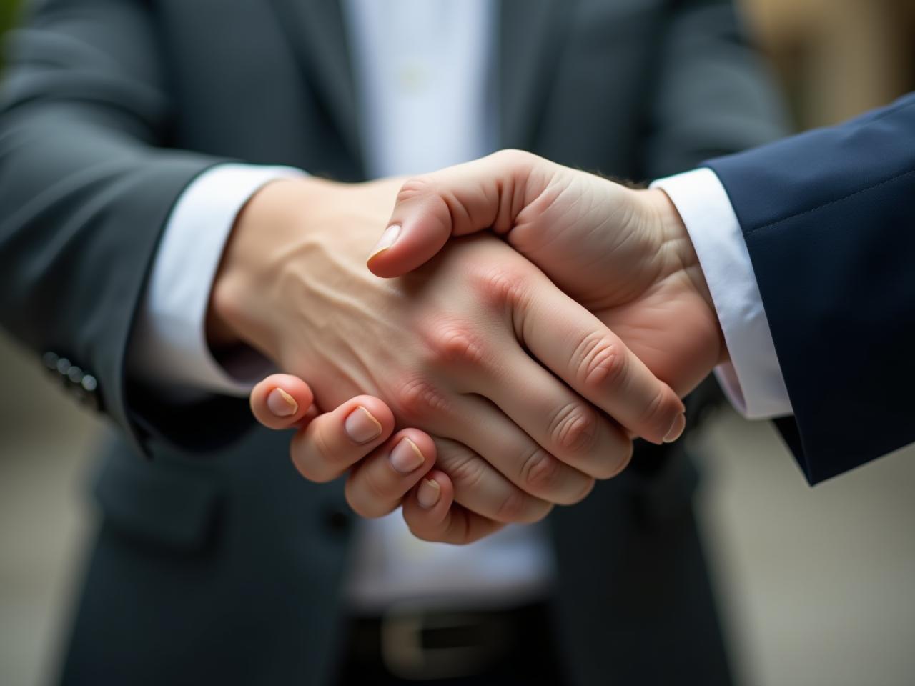 A fundraiser shaking hands with a donor, symbolizing a long-term commitment and partnership.