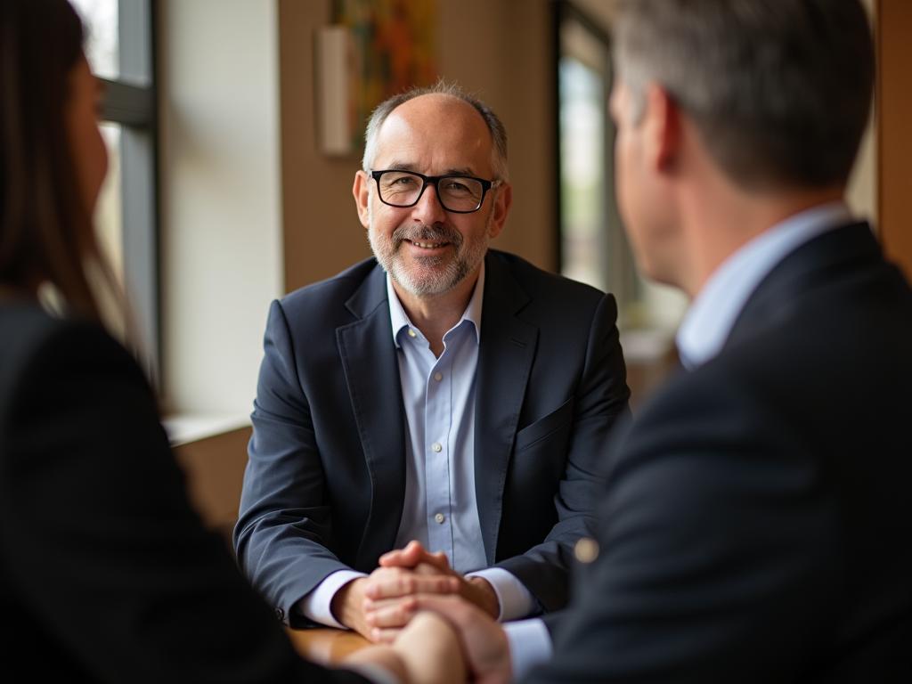 Noam Aviri, an expert in fundraising, in a genuine conversation with a potential donor, creating a real connection.