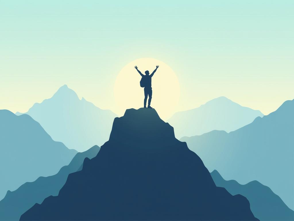 A person reaching the summit of a mountain, symbolizing peak performance in fundraising.