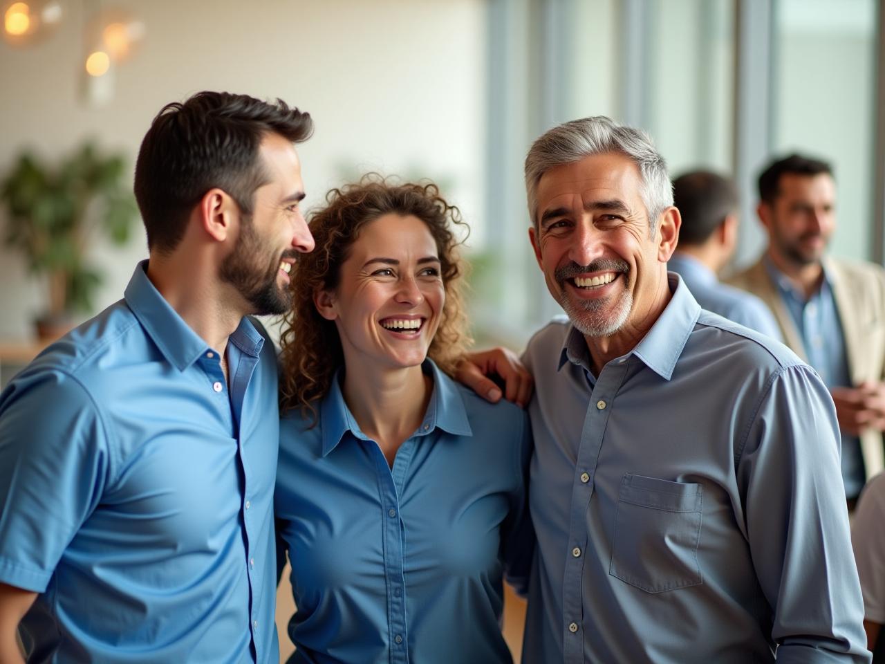 Team members supporting each other, symbolizing trust and collaboration in fundraising.