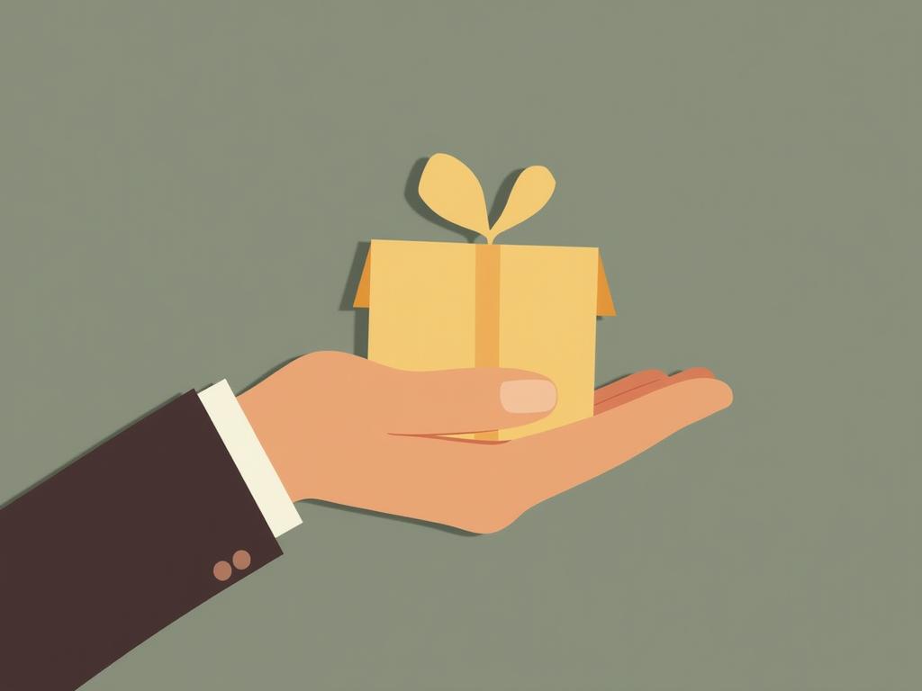 A hand reaching out to give a donation, symbolizing the act of giving.