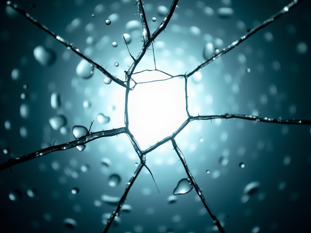 Image of a cracked glass ceiling with light shining through, symbolizing breaking through barriers in fundraising.